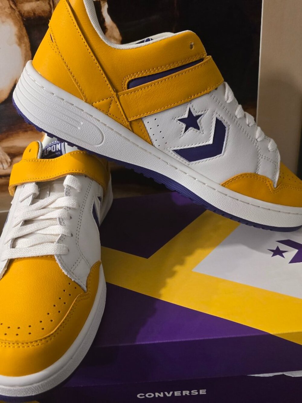 Converse Weapon Ox Engineered Garments Lakers Vintage Yellow A19690C Mens 12 NEW